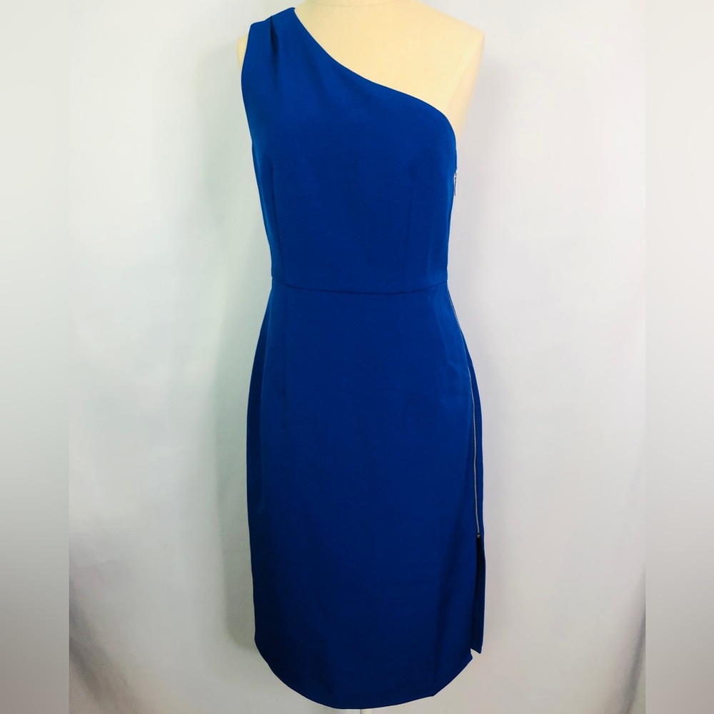 Express One-Shoulder Royal Blue Sheath Dress